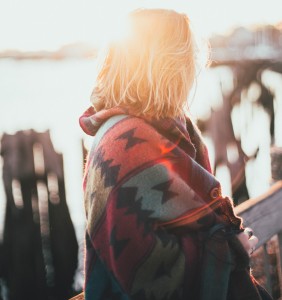 lady wearing colorful jacket